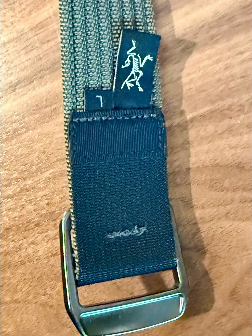 Arc'teryx Conveyor Olive Green Webbing Belt with Metal Buckle